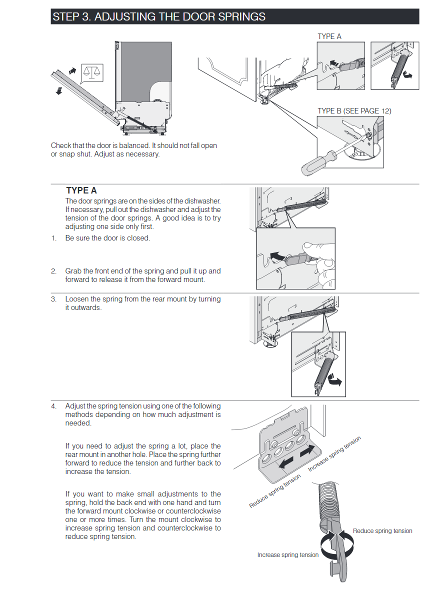 700403 DOOR SPRING ADJUST.DW ASSY